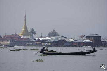 Boot auf dem Inle See in Myanmar