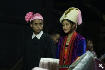 Palaung Frau und Palaung Mann, Burma