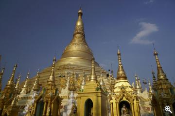 Die Shwedagon Pagoda in Rangun
