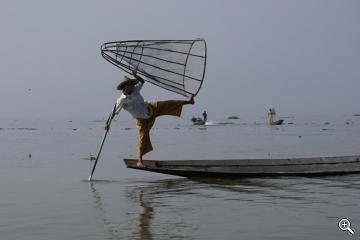 Fischer am Inle See in Burma